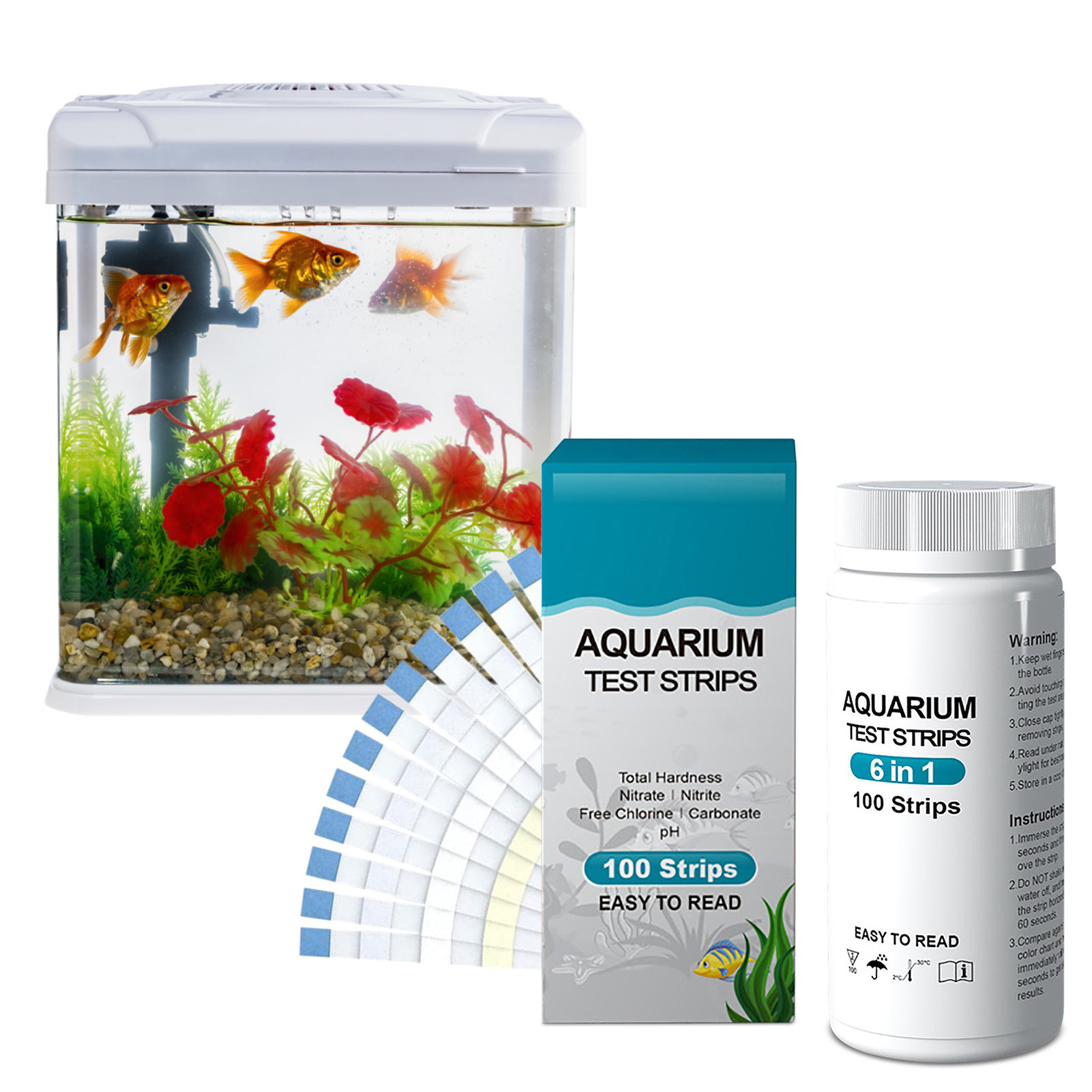 Water Testing Kit - PH 질산염 염소 수질 테스트 스트립