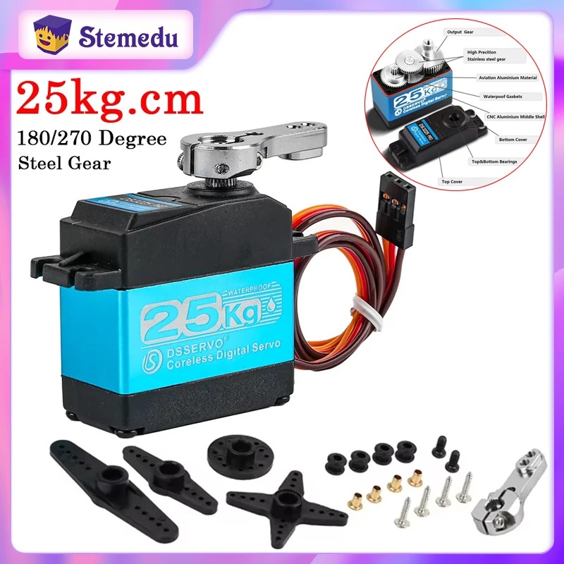 Robot Arm Motor - DS3225 Pro 25kg 코어리스 디지털 서보