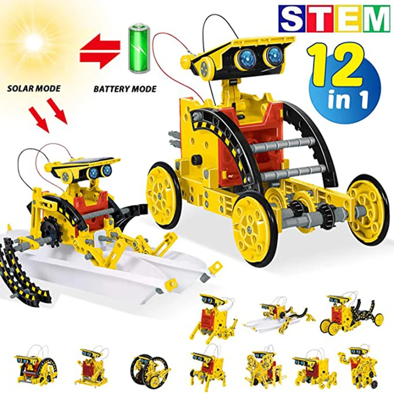 12 in 1 과학 실험 태양 로봇 장난감 DIY 빌딩 - Science Project Robot 리뷰 및 가격