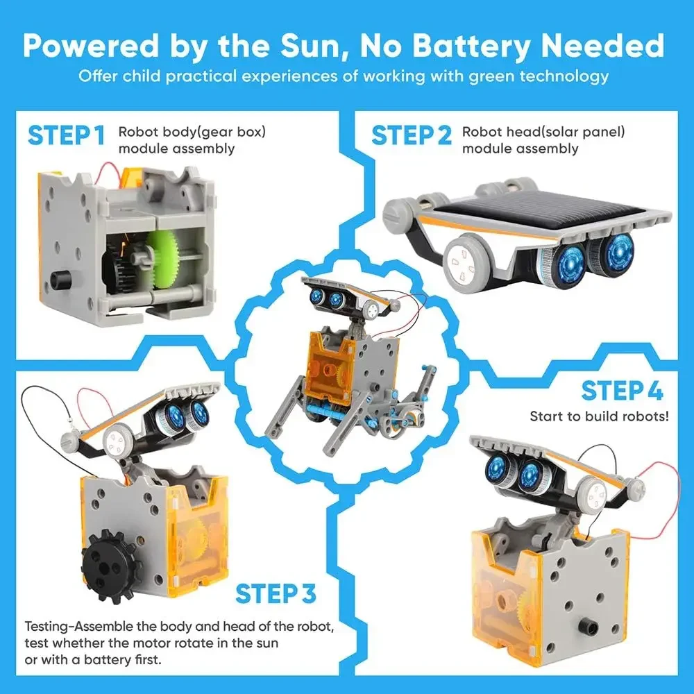 13-in-1 교육용 태양열 로봇 장난감 8-10세 이 - Science Project Robot 리뷰 및 가격