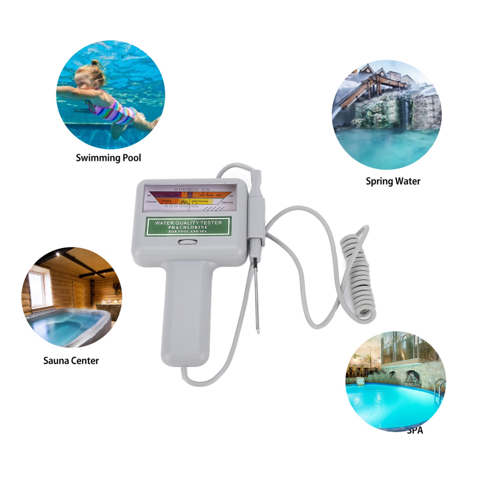 디지털 수영장 물 테스터 pH 염소 측정기 간편 작동  - Water Testing Kit 리뷰 및 가격