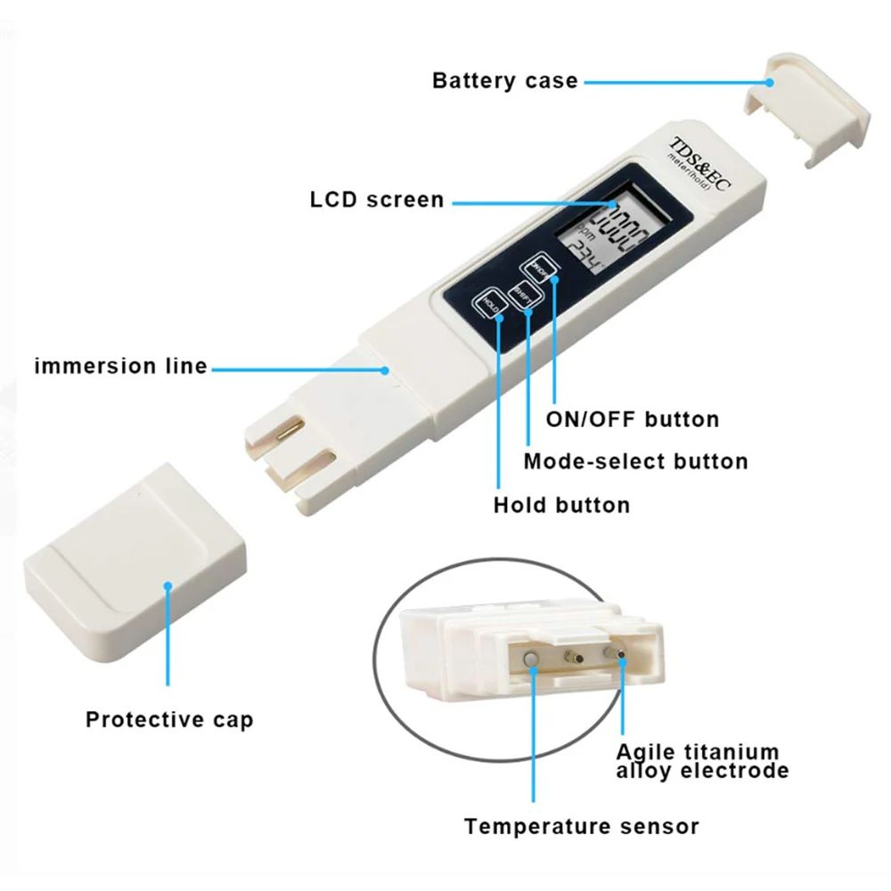 디지털 TDS EC 물 테스터 미터 다기능 PPM 온도 - Water Testing Kit 리뷰 및 가격