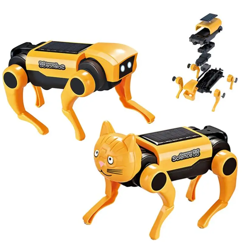 2IN1 태양광 로봇 강아지 교체 가능한 고양이 머리  - Science Project Robot 리뷰 및 가격